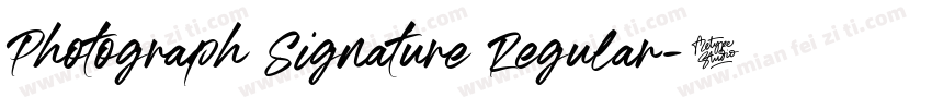Photograph Signature Regular字体转换